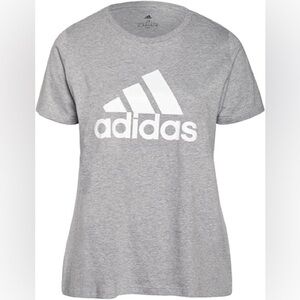 adidas Womens Essentials Logo Crew Neck Short Sleeve Training Casual Tee Sz M